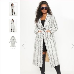 Pretty little thing plus size faux snake jacket